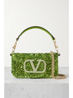 Shop VALENTINO GARAVANI Locò VLOGO small embellished leather shoulder bag, Explore the latest VALENTINO GARAVANI women's collection today on NET A PORTER Luxury Embellished Shoulder Bag For Shopping, Designer Embellished Bags For Shopping, Lady Dior Handbag, Valentino Bag, Expensive Bag, Valentino Garavani Bag, Luxury Bags Collection, Hot Bags, Girly Bags