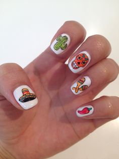 Cinco de Mayo ideas Nails Acrylic Almond, Nails Orange, Nails Flower, Red Carpet Manicure, Nails Purple, Nail Blog, 5 De Mayo