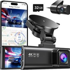 an image of a car dash camera next to a smartphone