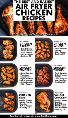 the best and fastest air fryer chicken recipe is on this page in an article