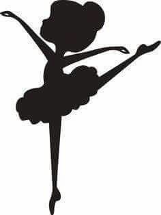 a black and white silhouette of a ballerina