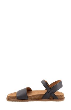 A rich leather upper adds timeless appeal to a minimalist sandal grounded by a cushioned footbed for comfortable wear. 1" heel; 1/2" platform Adjustable ankle strap with buckle closure Leather upper/textile lining/synthetic sole Cushioned footbed with arch support Imported Ankle Strap Sport Sandals With Leather Footbed For Vacation, Leather Ankle Strap Sandals With Cushioned Footbed, Leather Wedge Sandals With Textured Footbed And Ankle Strap, Leather Wedge Sandals With Ankle Strap, Adjustable Ankle Strap Sandals With Textured Footbed, Adjustable Ankle Strap Sport Sandals With Leather Footbed, Ankle Strap Sandals With Cork-bed Midsoles, Leather Ankle Strap Footbed Sandals With Cork-bed Midsoles, Adjustable T-strap Sandals With Arch Support