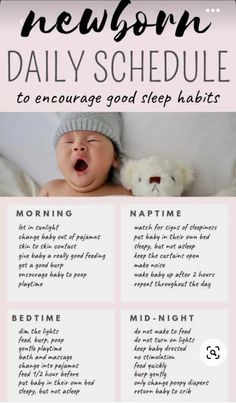 a baby's sleep schedule for newborns