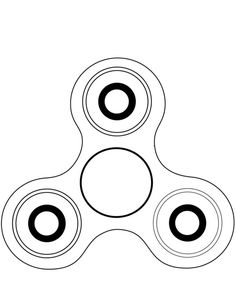 an image of a hand spinner with circles on the top and bottom, as well as