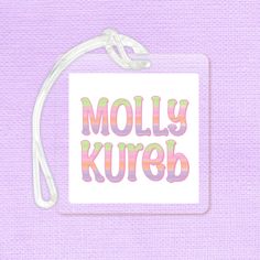 * Personalized Colorful Watercolor Stripes Bag Tag, Backpack Tag, Diaper Tag or Luggage Tag! This cute bag tag design features a 2.75" square image professionally printed and laminated with a finished square tag size of approximately 3". Choose 1 or 2 sides! [PLACING YOUR ORDER:] - make selections from drop-down menus if applicable - please enter the requested custom text in the "Add your Personalization" box, according to the instructions there - proofs are only sent upon request and only if made at the time of order placement, as it is possible for orders to go immediately into production. Include your request in either the personalization box or in the "Note" section at checkout! Please don't hesitate to contact me to request if this design can be applied to a different product format s Cute Multicolor Bags With Letter Print, Fun Personalized Multicolor Bags, Trendy Personalized Multicolor Bag, Personalized Trendy Multicolor Bag, Personalized Multicolor Trendy Bag, Playful Personalized Multicolor Bags, Personalized Multicolor Travel Bag, Pink Luggage Tag With Sleeve For Gifts, Cheap Trendy Pink Luggage Tag