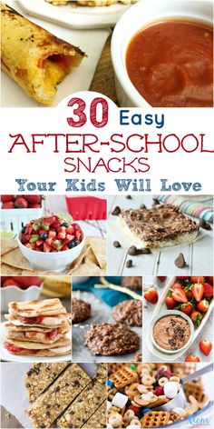 30 easy after school snacks for kids will love