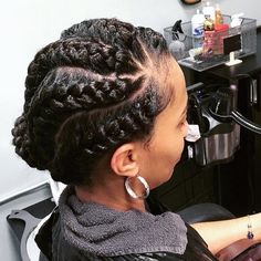 Goddess Braids Updo, Goddess Braid Styles, Undercut Haircut, Braids Updo, Goddess Braids Hairstyles, African Hair Braiding Styles, Afrikaanse Mode