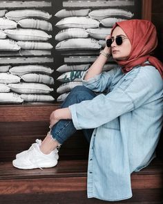 Muslimah Dress, Hijab Style Casual, Casual Hijab, Casual Hijab Outfit, Trouser Style, Hijab Outfit, Perm, Muslim Fashion