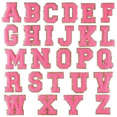 the letters are made out of pink felt