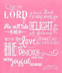 a pink background with the words for the lord in white on it, and an image of