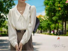 Puff Sleeve Blouse | Women's Stylish Top Wear | Fashionable Outfit The size chart is smaller than the regular size please add 2-3 cm.  If you have any questions, don't hesitate to contact us, we are quick to reply. Refund & returns: We accept refunds in case the item comes defective, up to 7 days from package arrival. However, we do not accept returns for size-related issues or any damages caused by the buyer. Processing & Delivery: We usually process orders within 1-3 business days and then dis Womens Blouses, Puff Sleeve Blouse, Casual Blouse, Chiffon Tops, Fashion Ideas, Stylish Women, Womens Clothing Tops, Character Inspiration, Casual Tops