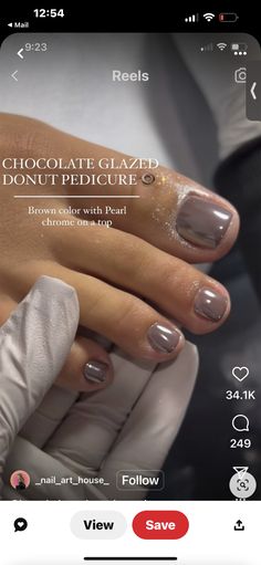 Brown Toes Nails, Brown Toe Nails, Brown Toes, Toes Nails, Elegant Manicure, Milky Nails, Nails Colors, Nails White, Nails Done