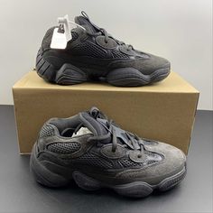 Adidas Yeezy 500 Utility Black Sneakers Brand New In Box, Never Worn. Brand: Yeezy Style: F36640 Model Sizemen's 6.5 Or Women's 8 Sizes Listed Are Still Available - No Transaction - Price Will Not Be Discussed In Comments Yeezy 500 Utility Black, Yeezy Style, Adidas Shoes Yeezy, Mens Yeezy, Yeezy 500, Yeezy Shoes, Black Sneakers, Sneaker Brands, Adidas Yeezy