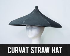 Stylish Curved Straw Hat Pattern for any costume you want! Super easy to follow, can be resized individually and be used for as many projects as you want!  The hate designed to fit my own head at 55.6cm (22inch) circumference. However, this pattern includes a chart on how to scale it to fit your own head. I recommend using 5mm low or high density EVA foam (high density works too) as well as contact cement to create these pieces. It's super easy and incredible fun to create a costume! Other mater Wanderer Hat, Prop Making, Eva Foam, Hat Pattern, Straw Hat, Super Easy, Straw, Digital Download, Craft Supplies