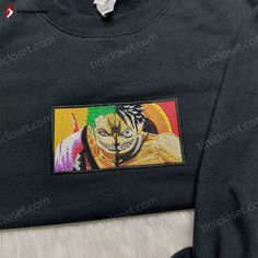 Luffy Zoro Embroidered Sweatshirt - Anime Hoodie & Hot Topic Shirt Luffy And Zoro, One Piece Hoodie, Hot Topic Shirts, Luffy Zoro, Detailed Embroidery, Anime Hoodie, Hoodie Material, Anime Shirt, Embroidered Sweatshirt