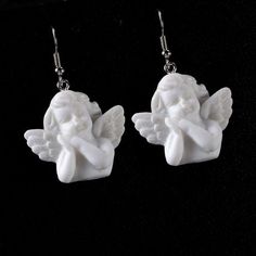 Metals Type: Zinc AlloyStyle: ClassicMaterial: Resin,Gender: Unisex Dainty Style, Girl Friendship, Angel Earrings, Angel Pendant, Ceramic Earring, Punk Jewelry, Baby Angel, Gold Accessories, Friendship Gifts