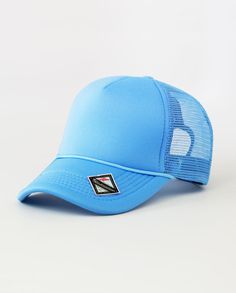 55% Polyester, 45% Plastic Imported Spot Clean String Point on Front One size fit most, there is adjustable snapback. Blue Sporty Baseball Cap, One Size Fits Most, Sporty Blue Baseball Cap, One Size Fits Most, Sporty Blue Baseball Cap One Size Fits Most, Sporty Blue Baseball Cap One Size, Solid Curved Bill Trucker Hat For Baseball Season, Blue Curved Bill Fitted Hat For Baseball Season, Blue Fitted Hat With Curved Bill For Baseball Season, Blue Fitted Hat With Curved Bill, Adjustable Solid Color Trucker Baseball Cap