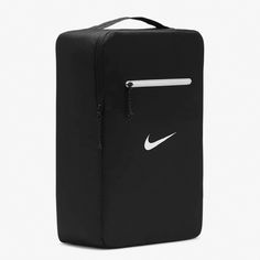 Nike Stash Shoe Box Bag Unisex New With Tags If You Have Any Questions Please Ask Before Purchasing. Check Out All Of Our Other Great Items B110 Nike Has Got You Covered With The Perfect Place To Stash Your Sneakers When You Travel. Large Compartment With Zipper Smaller Sized Compartment With Zipper Top Carry Handle Color Shown: Black Style: #Db0192-010 Rectangular Sports Bags With Zipper Closure, Black Rectangular Gym Bag, Practical Black Rectangular Bag, Rectangular White Gym Bag, Functional Rectangular Storage Bag, Rectangular Gym Bag With Zipper Closure, Black Rectangular Box Bag With Large Capacity, Black Large Capacity Rectangular Box Bag, Black Rectangular Gym Bag For Sports