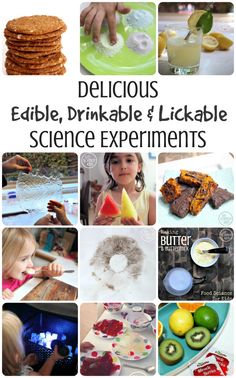 the cover of delicious edible, drinkable and likable science experiments for kids