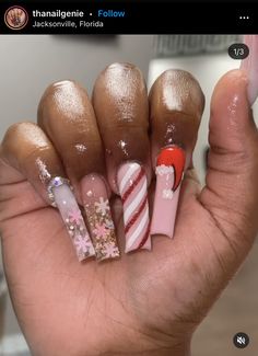 Christmas Nails Acrylic Coffin, Nails Acrylic Coffin, Water Color Nails, Amazon Beauty, Long Acrylic Nail Designs, Glow Nails, Acrylic Coffin, Christmas Nails Acrylic, Thanksgiving Nails