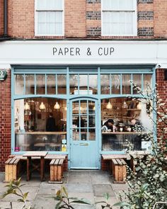 the front entrance to paper and cup in london, united kingdom on instagram by @ mylonontiaryfairs / instagram com