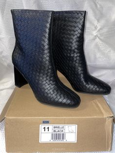 Brand New Journee Collection Brielle Black Booties Size 11 **Box May Have Some Damage.** Black Booties With Block Heel For Winter, Black Block Heel Winter Booties, Black Block Heel Booties For Winter, Black Winter Booties With Block Heel, Black High Heel Mid-calf Boots For Night Out, Trendy Black Closed Toe Mid-calf Boots, Trendy Black Mid-calf Closed Toe Boots, Black Mid-calf Closed Toe Boots, Chic High Ankle Synthetic Booties