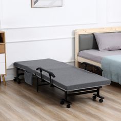 Are you worried that there are no beds available for unexpected guests? This HOMCOM folding bed will provide a comfortable place to sleep without putting them on the couch. With this guest bed, you can quickly and easily create space for overnight guests. No additional space is required. You can fold it up and place it in the corner to save your space when not in use. With rolling wheels, you can freely move your HOMCOM rolling bed to wherever you want. Bed On Wheels, Rolling Bed, Rollaway Bed, Bed Folding, No Bed, Folding Bed, Comfortable Place, Folding Beds, Guest Bed