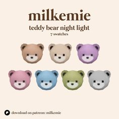 teddy bear night light | Patreon Light Sims 4 Cc, The Monster Under The Bed, Bear Night Light, Sims Decor, Monster Under The Bed, New Mods, Kids Beds, Sims Four, Cute Teddy Bear