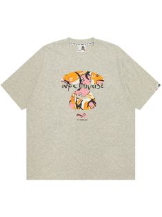 taupe cotton crew neck short sleeves graphic print at the chest slogan print to the rear straight hem Cotton On Logo, Bathing Ape, A Bathing Ape, T Shirt Vest, Mens Tees, Tshirt Logo, Cotton T Shirt, Printed Cotton, Graphic Prints