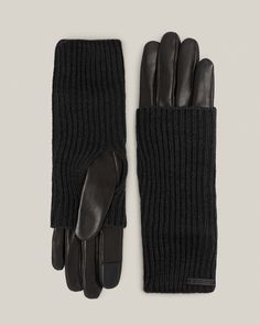 Shop the Zoya Knit Cuff Leather Gloves in Black at ALLSAINTS US from our collection of Accessories. Free shipping on all US orders. 16 Wishes, Scarves Design, Cold Fingers, Cashmere Scarves, Dream Wishlist, Black Leather Gloves, Gloves Black, Black Gloves, Goat Leather