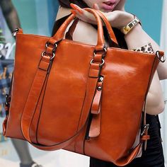 Category:Handbag,Tote,Shoulder Bag,Crossbody Bag; Embellishment:Zipper; Gender:Women's; Occasion:Outdoor,Office,Daily,Shopping; Material:PU Leather; Width:12; Height:27; Function:Large Capacity; Pattern:Solid Color; 2024 Trends:Work Bag; Length:35