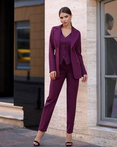 Suits are available in 4 major sizes according to our size chart. Models are wearing a size S SIZES The models in photos are wearing a size S Available in 4 sizes: XS= 2 US numeric BUST 32-34 inches or 82-86 cm WAIST 23-24.8 inches or 59-63 cm HIPS 33-35 inches or 86-90 cm S= 4 US numeric BUST 34-35 inches or 86-90 cm WAIST 25-26 inches or 63-67 cm HIPS 35-37 inches or 90-94 cm M = 8 US numeric BUST 35-37 inches or 90-94 cm WAIST 26-28 inches or 68-71 cm HIPS 37-38.5 inches or 94-98 cm L = 10 US Stylish Workwear, Mustard Blazer, Office Wear Women, Pant Suits, Wedding Clothes, Pantsuits For Women, Classic Women, Spring Fling, 3 Piece Suits