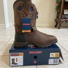 Durango Xp Men’s Steel Toe Workboots Mens Size 13 Nwt Puncture Resistant Saddle Boots, Durango Boots, Western Boots For Men, Roper Boots, Side Zip Boots, Steel Toe Work Boots, Leather Western Boots, Boot Straps, Size 11 Heels