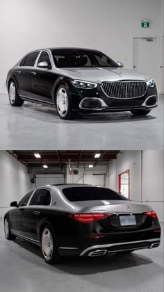 two pictures of the same car in different stages