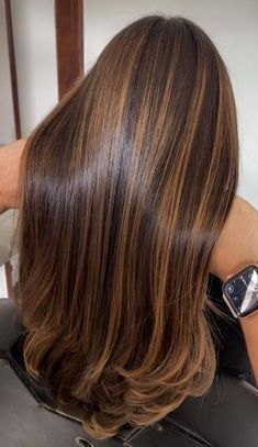 Brown Hair With Caramel, Brown Hair With Caramel Highlights, Rambut Brunette, Brown Hair Looks, Brown Hair Inspo, Hair Color Caramel, Brunette Hair With Highlights, Gorgeous Hair Color, Caramel Balayage