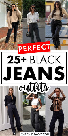 Discover the ultimate guide to styling Black Denim Jeans Outfit for every occasion. Whether you're looking for a chic Black Jeans Outfit Summer look or a cozy Black Jeans Outfit Winter ensemble, we've got you covered. Explore versatile Black Denim Outfit combinations that include trendy Black Jean Shirt Outfits and relaxed Boyfriend Jeans Outfit styles. Perfect for creating a Black Jeans Outfit Casual vibe or a sophisticated evening look. Elevate your wardrobe with these must-have Black Denim Jeans Outfit inspirations! A stylish collection of black denim jeans outfits showcasing various looks, including casual, summer, and winter styles perfect for any occasion. A stylish collection of black denim jeans outfits showcasing various looks, including casual, summer, and winter styles perfect f