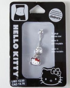 the hello kitty belly button is in its package