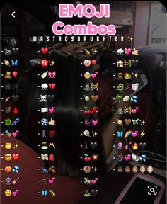 the emoj combos dashboard is full of emoj stickers and emoj icons