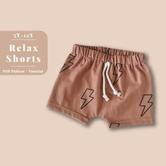 Kids Shorts Pattern, Toddler Shorts Pattern, Boy Shorts Pattern, Baby Shorts Pattern, Shorts Sewing Pattern, Shorts Sewing, Sewing Shorts, Shorts Pattern, Boys Shorts