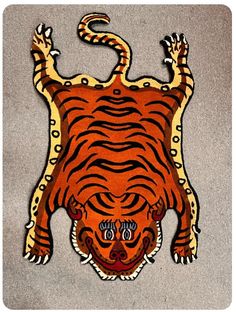 an image of a tiger on the ground