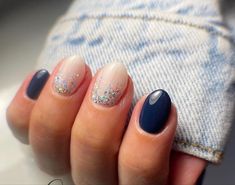 Acrylic Nail Designs Classy, Manicure Nail Designs, Gelish Nails, Pretty Gel Nails, Cute Gel Nails, Get Nails, Nails Desing, Dipped Nails, Xmas Nails