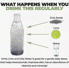 Chia Seeds In Water, Medicinal Remedies, Chia Water, Lime Water, Detox Water Recipes, Healthy Drinks Smoothies, Healthy Juice Recipes, Healthy Drinks Recipes, Water Recipes