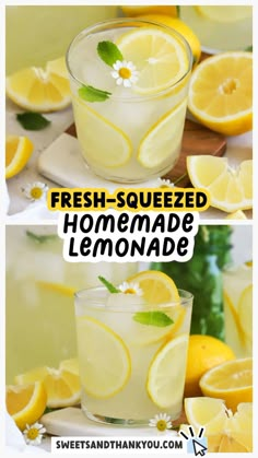 fresh squeezed homemade lemonade is the perfect way to start your day off right now