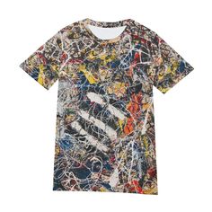 Immerse yourself in the world of abstract expressionism with our Jackson Pollock-inspired T-shirt featuring the iconic Number 17A painting. Crafted with precision and passion, this wearable masterpiece brings modern painter fashion to your wardrobe. The shirt is a unique artistic clothing piece, perfect as a gift for art enthusiasts. Specification of Jackson Pollock Inspired T-Shirt - Number 17A Iconic Painting Tee: Fabric: 100% Cotton Regular fit Classic round neck Fabric weight: 190 g/m² Sizes Multicolor Crew Neck T-shirt With Abstract Print, Multicolor Abstract Print Crew Neck T-shirt, Modern Fitted T-shirt With Graphic Print, Multicolor Paint Splatter Crew Neck Top, Artistic Cotton T-shirt With Abstract Print, Artistic Expression Multicolor Graphic Print T-shirt, Artsy Multicolor Graphic Print T-shirt, Artistic Graphic Print Art With Relaxed Fit, Multicolor Top With Screen Print For Artistic Expression