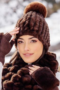 Trendy Faux Fur Winter Hat, Pom Dresses, Cold Weather Beanie With Faux Fur Trim, Fun Fur Handmade Beanies, Winter Hat With Faux Fur Lining, One Size, Fur Pom Pom Beanie, Cozy Accessories, White Fur, Heels & Wedges