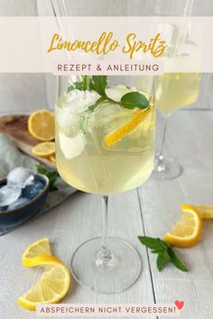 Limoncello Spritz Limoncello Drinks, Limoncello Cocktails, Easy Cocktails, Summer Refreshments, Birthday Food, Aperol Spritz, Smoothie Drinks, Cocktail Drinks