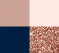 four different shades of pink, blue and brown with white dots on them are shown