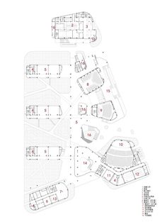 the plan for an auditorium with seating areas