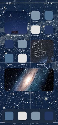 an image of the sky with stars and planets on it, as well as other images