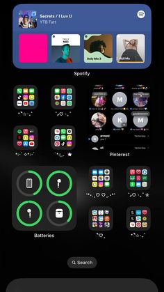 an iphone screen with various icons on it